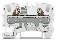 2-проводная проходная клемма; 6 мм²; Вставной CAGE CLAMP®; 6,00 мм²; белый; WAGO 2006-1208