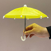 Зонтик для декора высота 22 см желтый