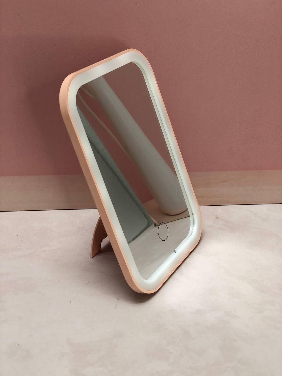 Настольное зеркало с подсветкой сенсорные MM-016 розовое - фото 6 - id-p115312281