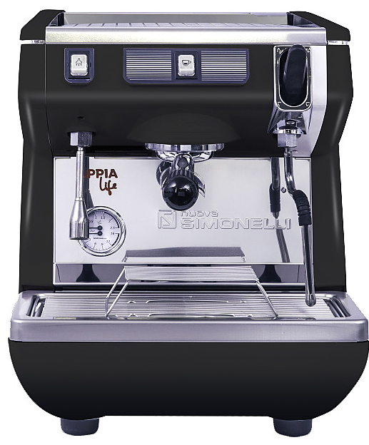 Кофемашина Nuova Simonelli Appia Life 1Gr S черная, высокая группа, полуавтомат - фото 2 - id-p115312293