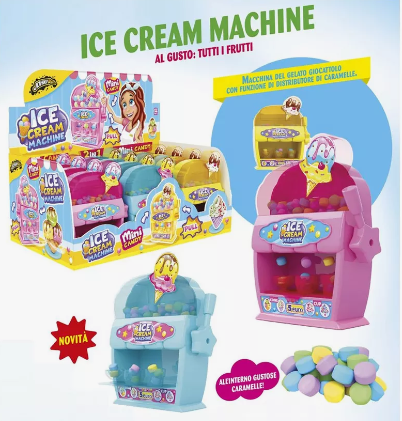Johny Bee сахарное драже Ice Cream Machine 8 гр /12 шт-упак/ Китай - фото 1 - id-p115312325