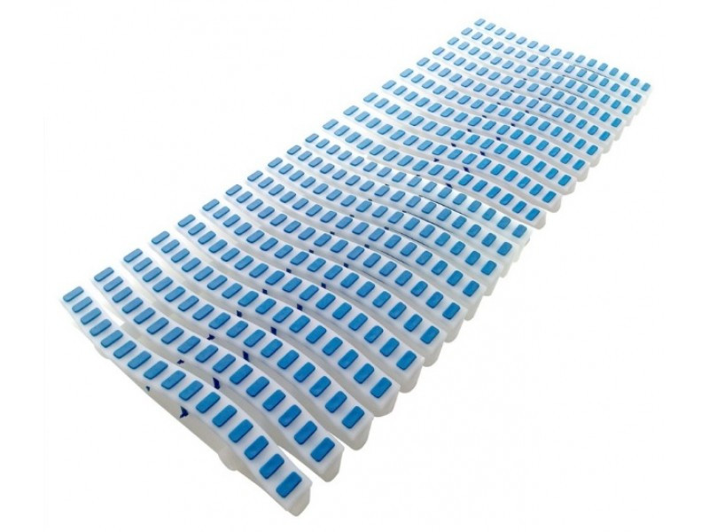 Переливная решетка для бассейна Efes Blue EF01 (размеры = 200x25 мм, цвет - бело-голубая) - фото 4 - id-p115312402