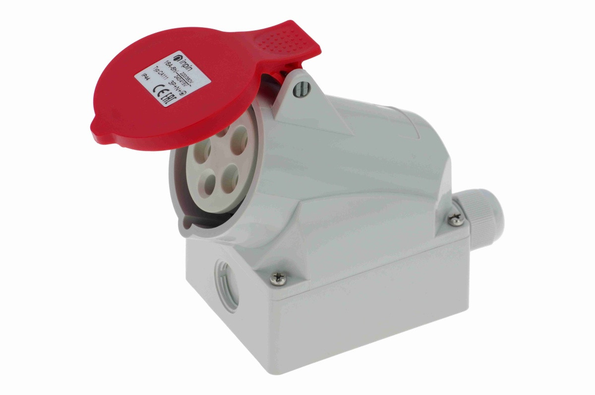 CA111 INPIN Розетка настенная 16A/400V/3P+N+E/IP44