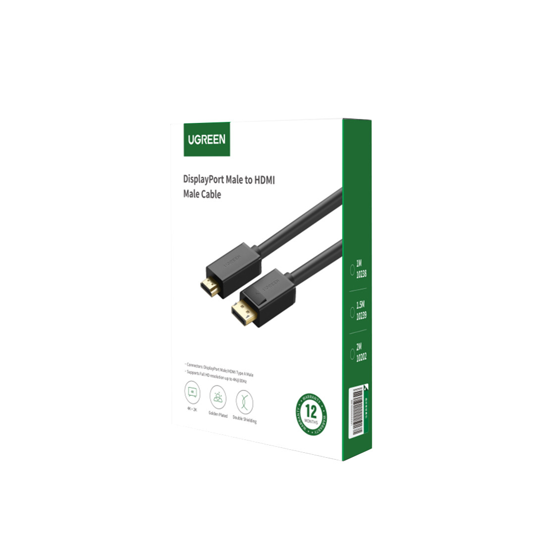 Кабель Ugreen DP101 DisplayPort к HDMI DisplayPort Male to HDMI Male - фото 3 - id-p115310372