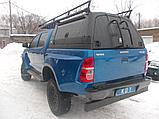 Багажник с боковыми бортами и спойлером для кунга/каркаса грузового алюминиевый - Toyota Hilux, фото 4