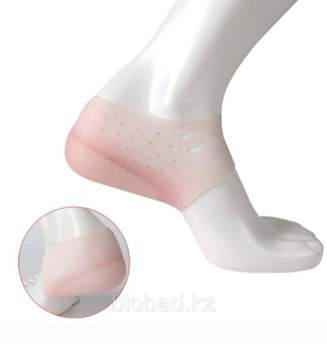 Турмалиновые напяточники для оздоровления пяток, защита ног от трещин и сухости прозрачные - фото 2 - id-p115314731