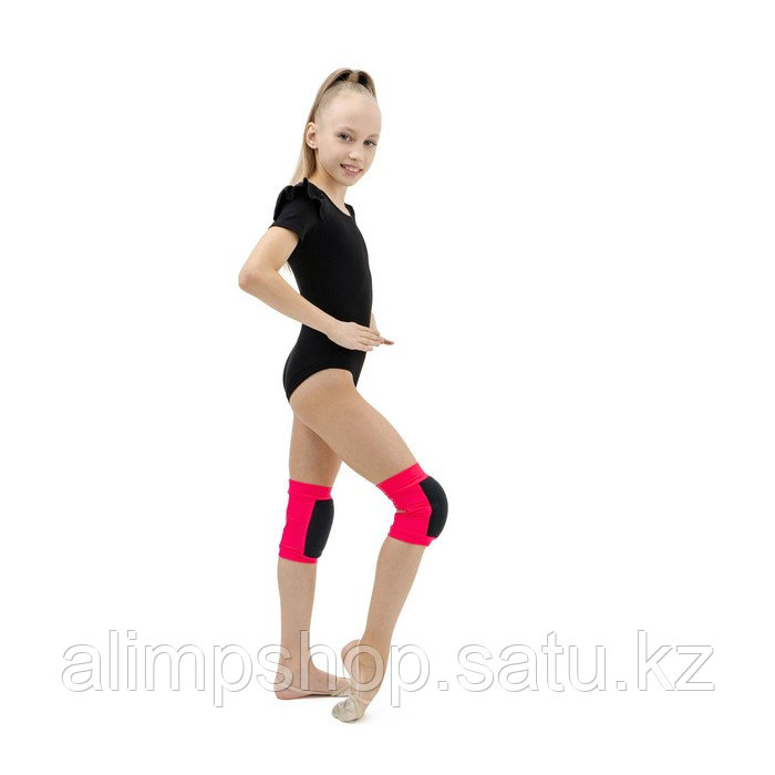 Наколенники для гимнастики и танцев Grace Dance, с уплотнителем, р. L, цвет чёрный/коралл 25 пара, S - фото 4 - id-p115315004