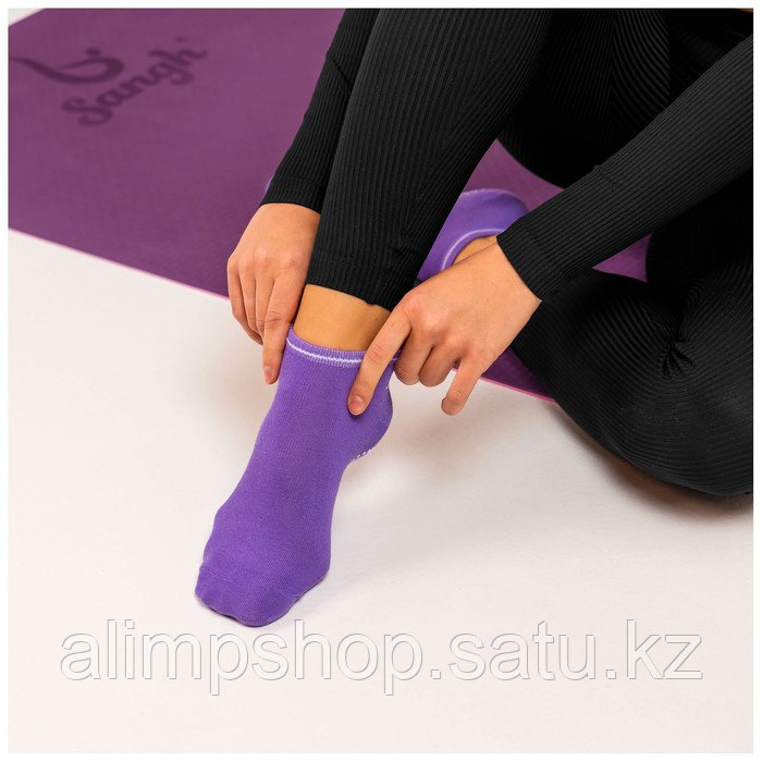 Носки для йоги Sangh, р. 36-39, цвет фиолетовый - фото 5 - id-p115315208