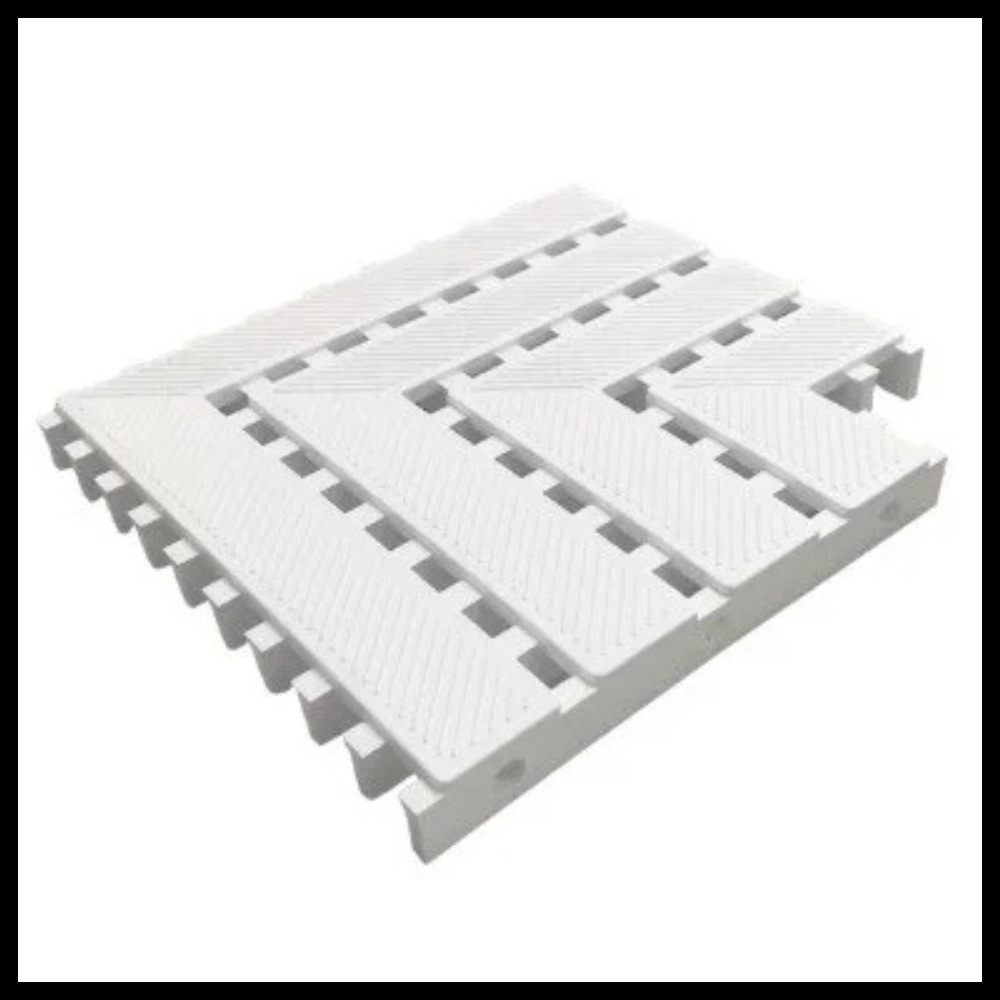 Угол переливной решетки бассейна Design BLK04 (90° градусов, размеры = 250x25 мм, цвет - белый) - фото 1 - id-p115312408