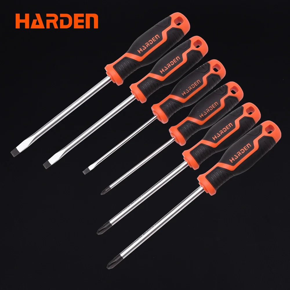 Отвертка крестовая c прорезиненной ручкой Harden PH1X100mm