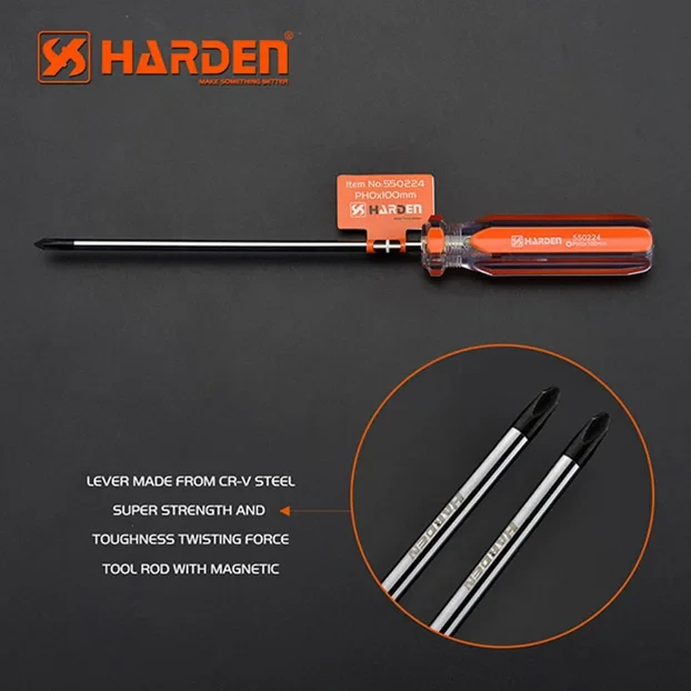 Отвертка крестовая c прорезиненной ручкой Harden PH1X150mm - фото 1 - id-p115315405