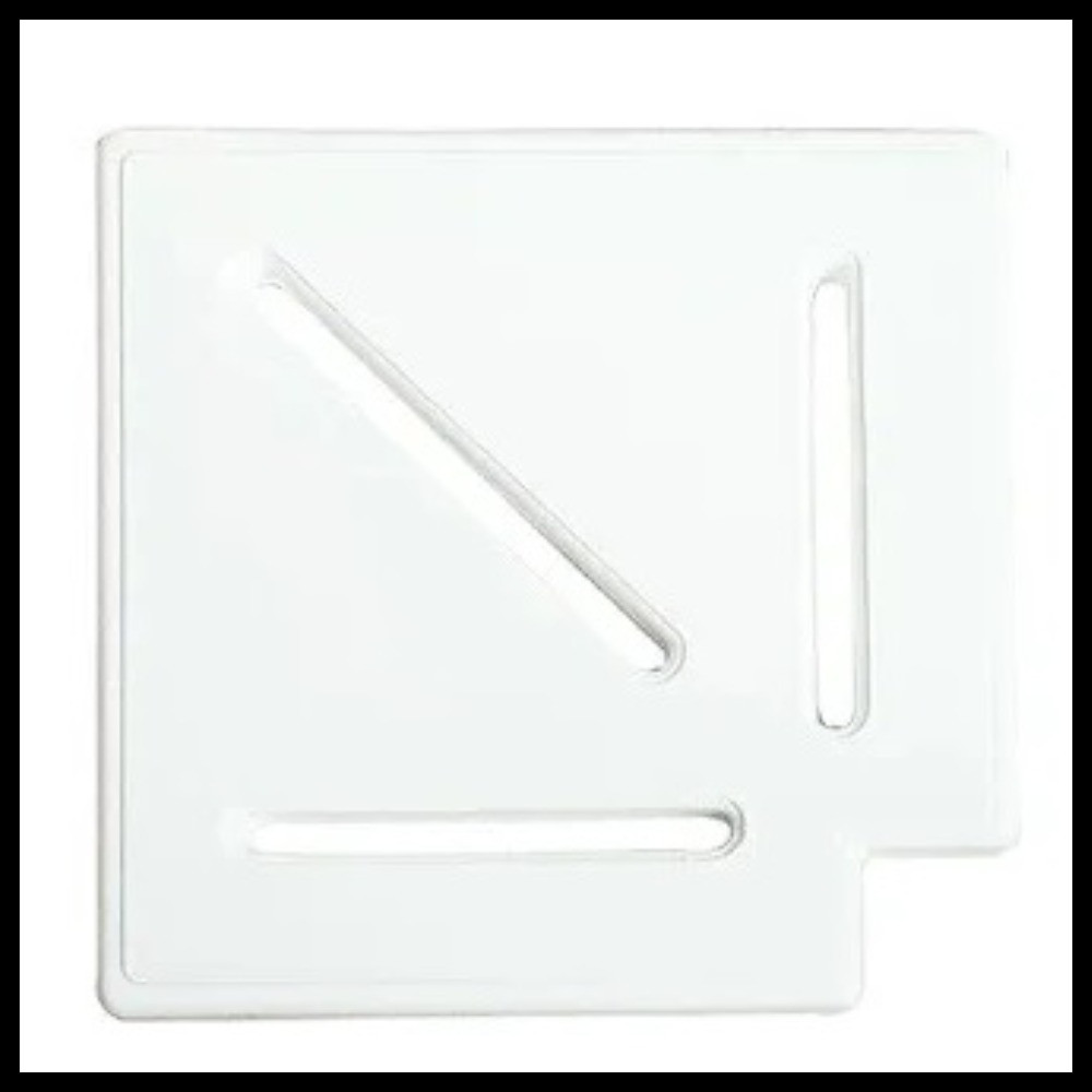 Flat Design DK201 бассейндік толып кету торының бұрышы (90° градус, өлшемдері = 200x25 мм, түсі - ақ)