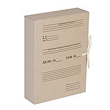 Короб архивный с завязками OfficeSpace, разборный, 80мм, клапан из переплетного картона, до 800л, фото 2
