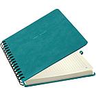 Записная книжка А5 96л., кожзам, на гребне, Greenwich Line "Just start. Cyan", твердая обложка, тисн, фото 4