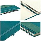 Записная книжка А5 96л., кожзам, на гребне, Greenwich Line "Just start. Cyan", твердая обложка, тисн, фото 5