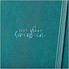 Записная книжка А5 96л., кожзам, на гребне, Greenwich Line "Just start. Cyan", твердая обложка, тисн, фото 6