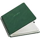 Записная книжка А5 96л., кожзам, на гребне, Greenwich Line "Just start. Green", твердая обложка, тис, фото 4