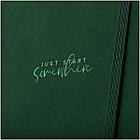 Записная книжка А5 96л., кожзам, на гребне, Greenwich Line "Just start. Green", твердая обложка, тис, фото 6