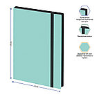 Записная книжка А5 80л., кожзам, Berlingo "Instinct", черный срез, черный/мятный, с резинкой, фото 3