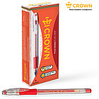 Ручка гелевая Crown "Hi-Jell Grip" 0,5мм, с резиновым упором для пальцев, красная, фото 6