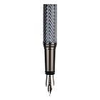 Ручка перьевая Delucci "Stellato" черная, 0,8мм, корпус серебро/хром, подарочный футляр, фото 4