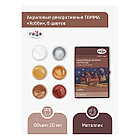 Краски акриловые декоративные Гамма "Хобби", 06 цветов, 20мл, картон. упаковка, металлик, фото 2