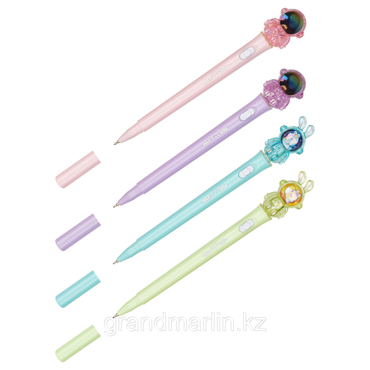 Ручка шариковая MESHU "Spaceheroes", светящаяся, синяя, 0,5мм, корпус ассорти, фото 1