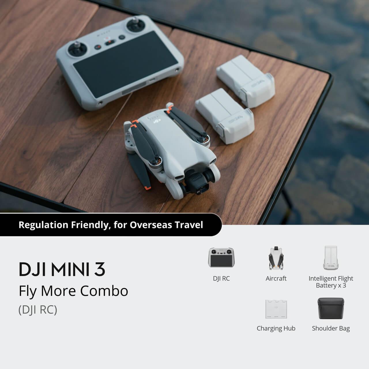 Дроны DJI Mini 3 Fly More Combo (DJI RC) - фото 1 - id-p115322624