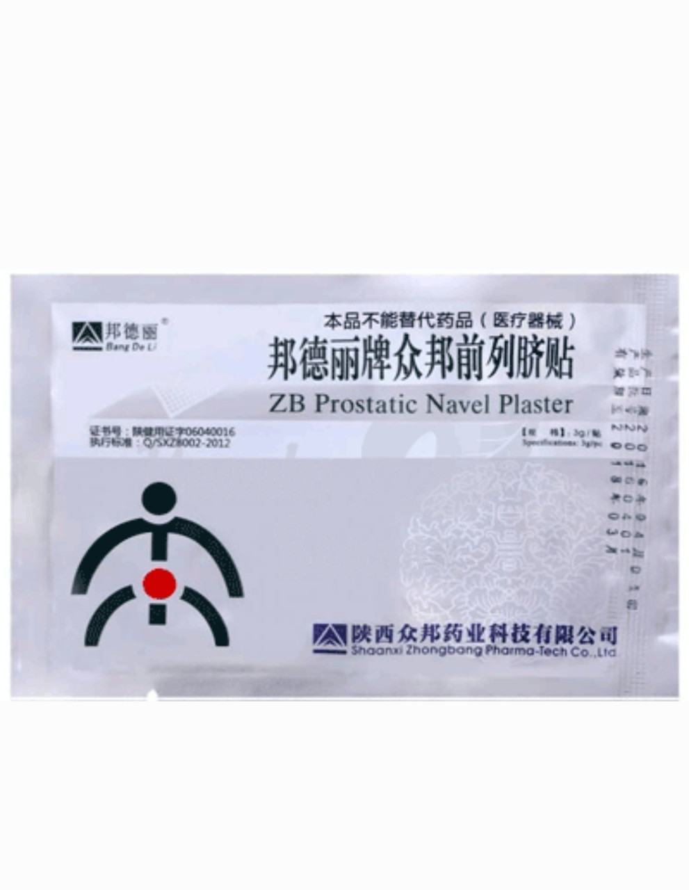 Урологический пластырь ZB от простатита