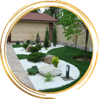 Белая мраморная крошка для сада