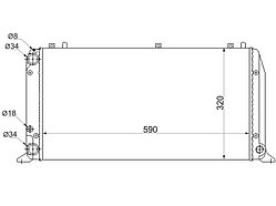 Радиатор Audi 100 91-95 / 80 86-95 SG-AD0001-MT