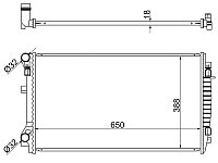 Радиатор Audi A3 12-19 / Skoda Kodiaq 16-22 / Octavia 12-20 / Volkswagen Golf 12-19 SD0007-1