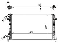 Радиатор Audi A3 12-19 / Skoda Octavia 12-20 / Volkswagen Golf 12-19 / Passat 14-20 / Audi TT 14-19