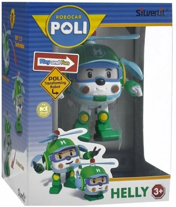 Трансформер Silverlit Robocar Poli Хэли 10 см, зеленый Helly