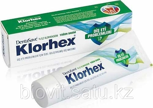 Зубная паста с 0.2% хлоргексидином. 75 мл. Турция Klorhex - фото 1 - id-p115329476