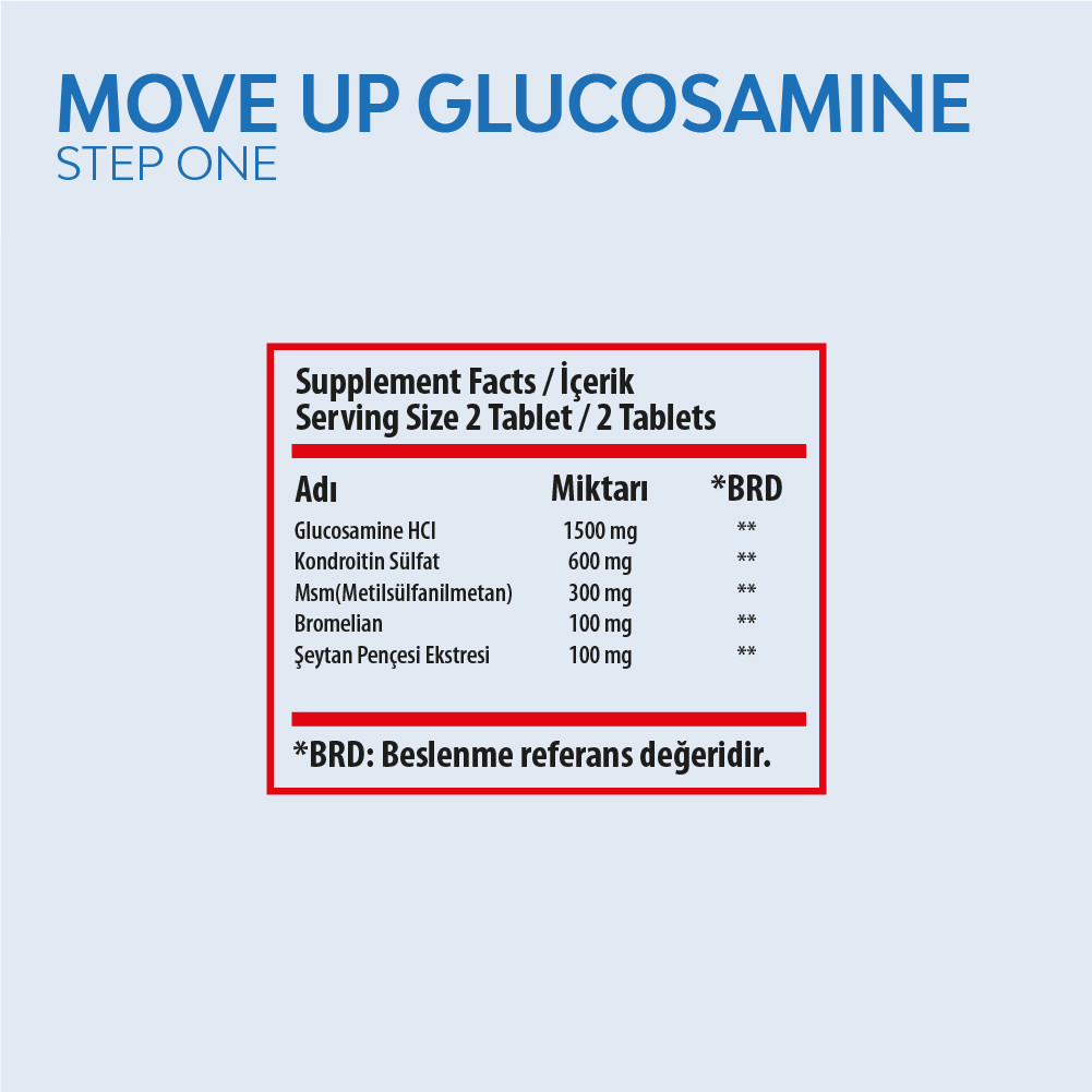 MOVE UP STEP ONE GLUCOSAM - 60 таблеток - фото 2 - id-p115339647