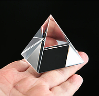 Сувенир кристалл пирамида стекло прозрачный 40 мм