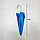 Зонтик для декора маленький 43 см голубой с белой ручкой, фото 4