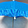 Зонтик для декора маленький 43 см голубой с белой ручкой, фото 6