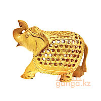Сувенир - резной деревянный слон ручной работы,13 см