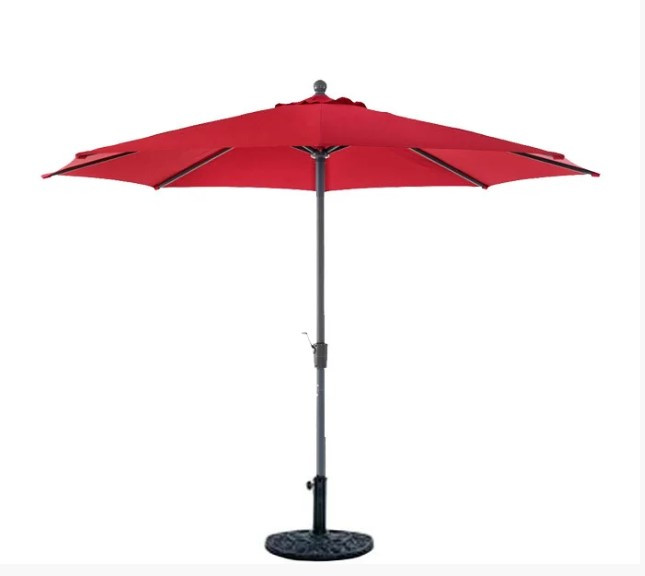Зонт летний с подставкой (d=2.7м), бордовый - фото 1 - id-p115340405