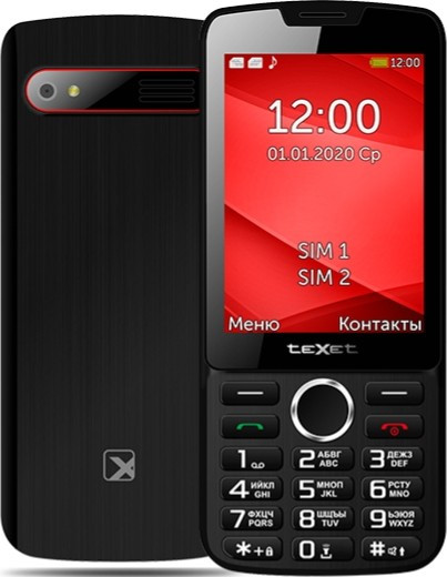 Мобильный телефон Texet TM-308 черный-красный - фото 1 - id-p115340786