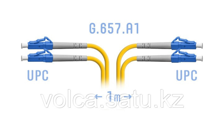 Патчкорд оптический B-Optix LC/UPC SM G.657.A1 Duplex 1 метр