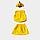 Костюм детский карнавальный Цыпленок кофточка юбка с хвостом и шапка желтый, фото 2