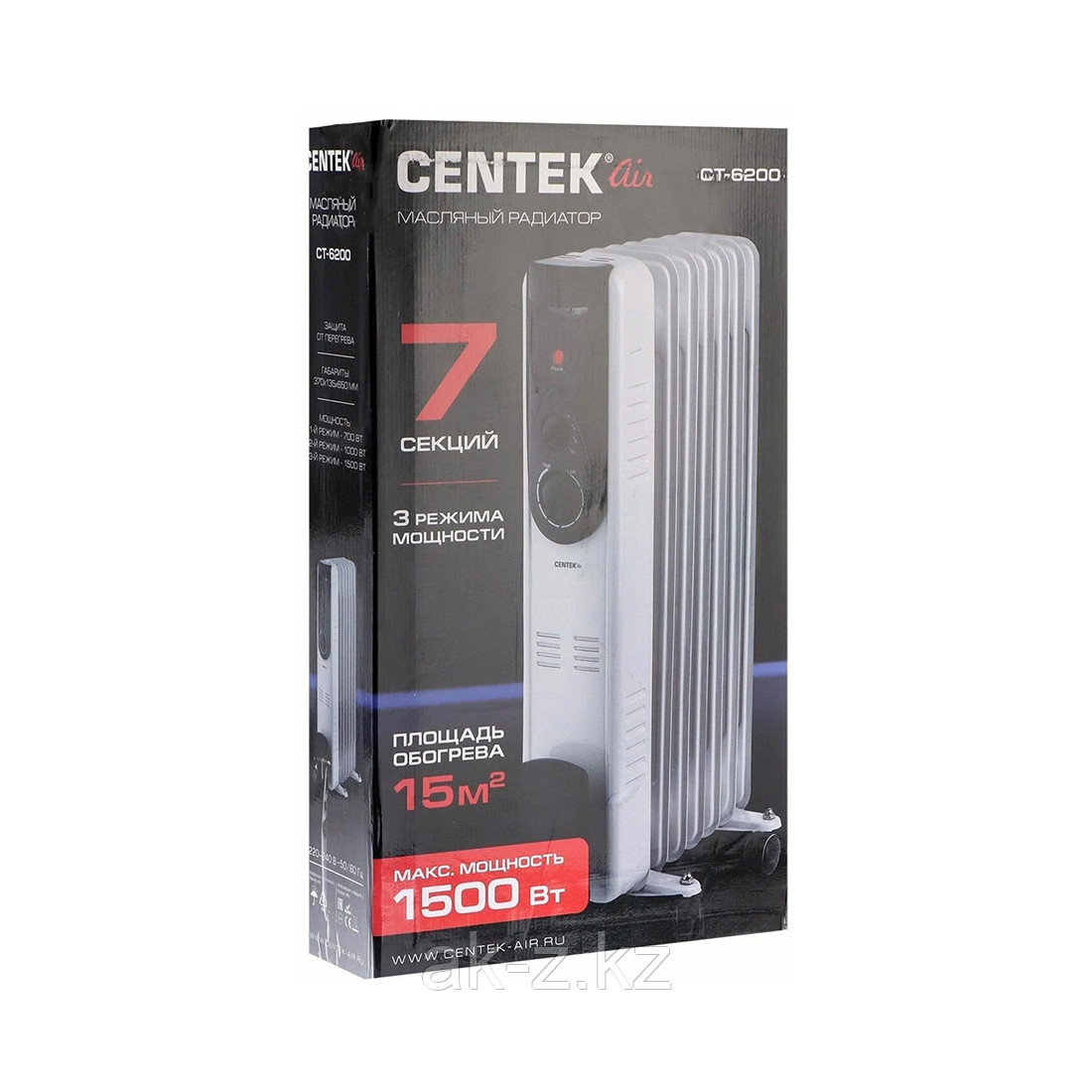 Масляный обогреватель Centek CT-6200 (белый) - фото 3 - id-p115352890