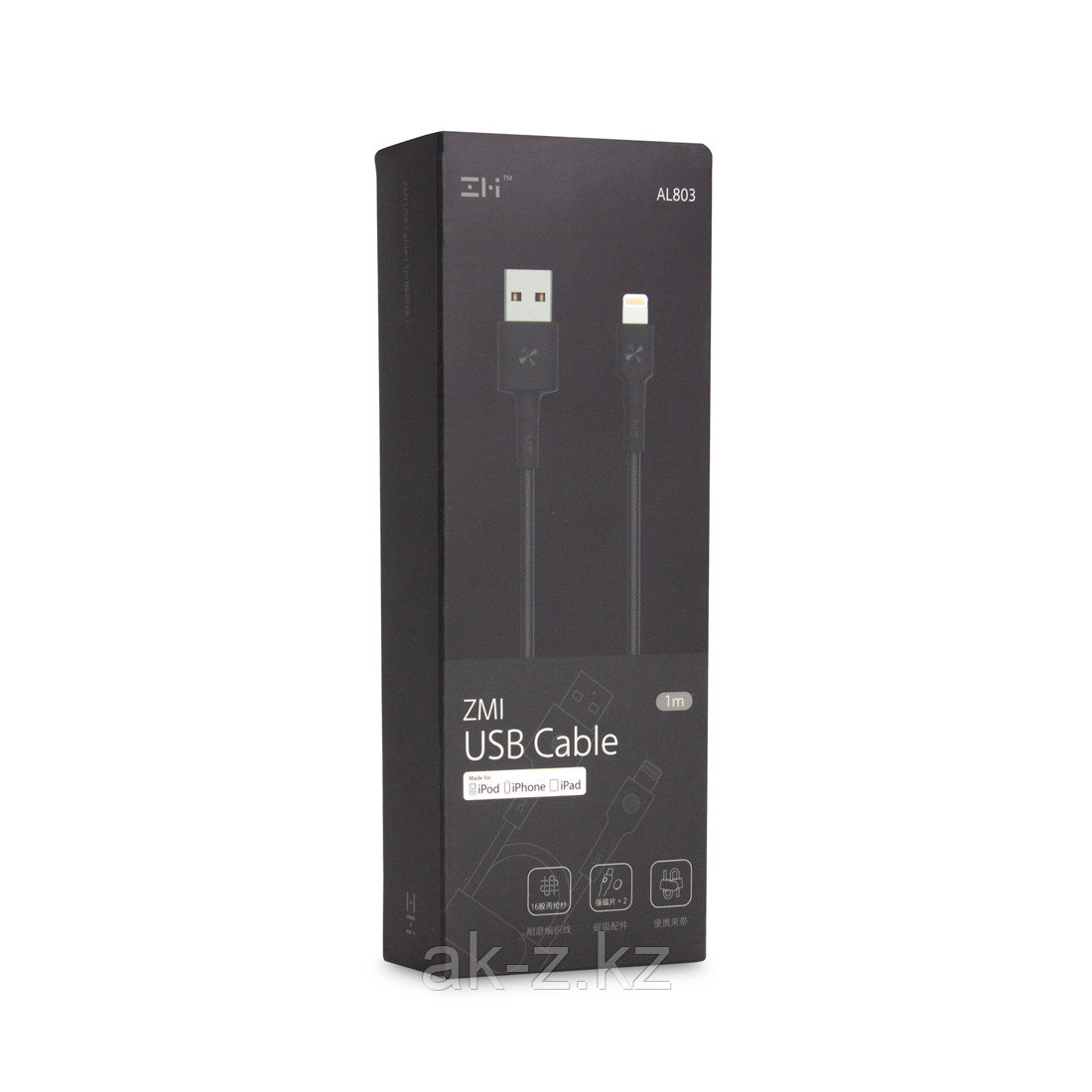 Интерфейсный Кабель USB/Lightning Xiaomi ZMI AL803/AL805 MFi 100 см Черный - фото 3 - id-p115343169