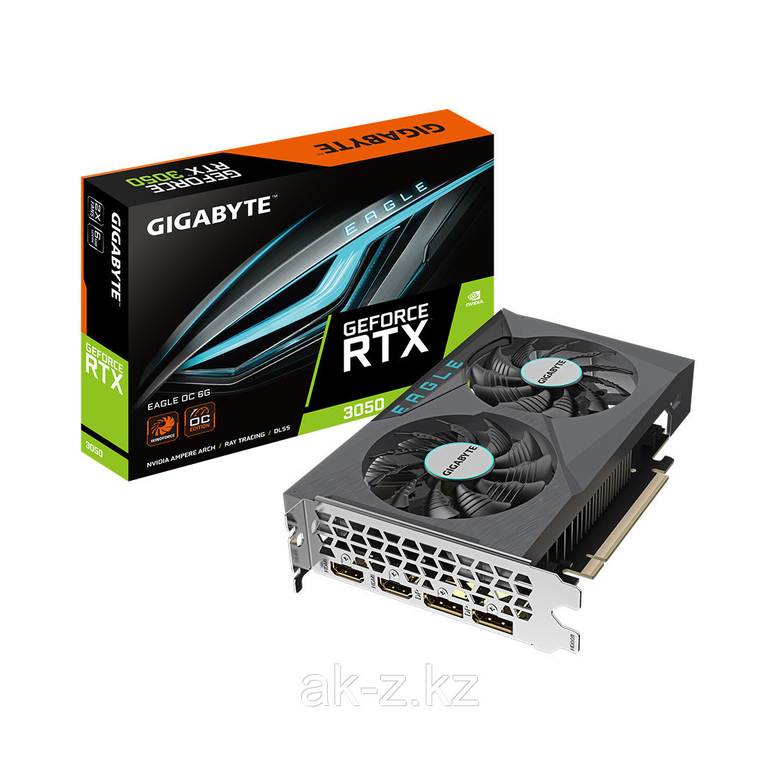 Видеокарта Gigabyte (GV-N3050EAGLE OC-6GD) RTX3050 EAGLE OC 6G - фото 3 - id-p115354289