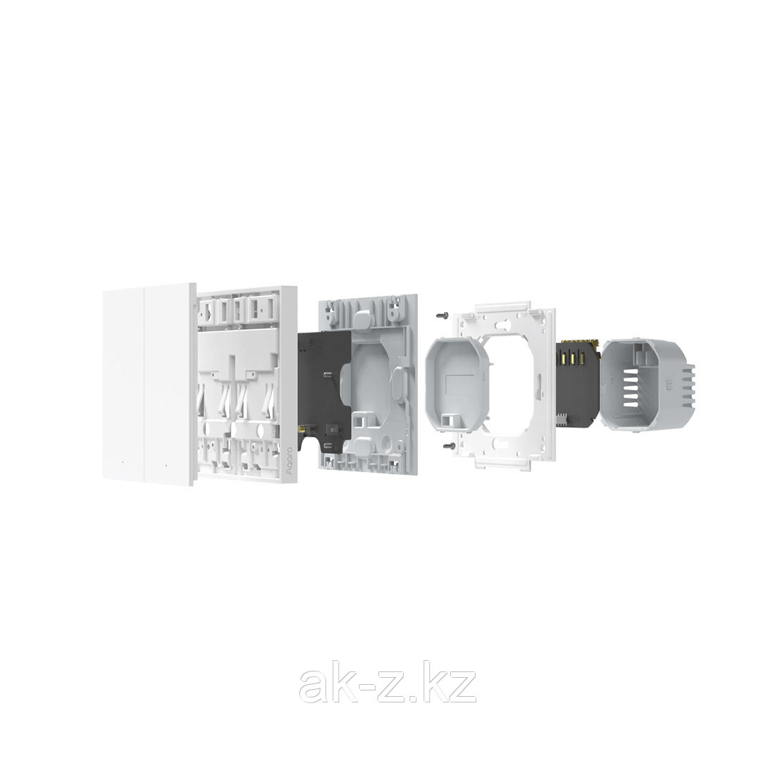 Настенный выключатель AQARA Smart Wall Switch H1(No Neutral, Double Rocker) - фото 3 - id-p115348473