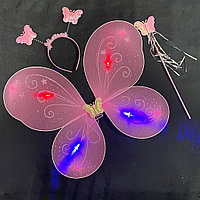 Крылья бабочки светящиеся розовые
