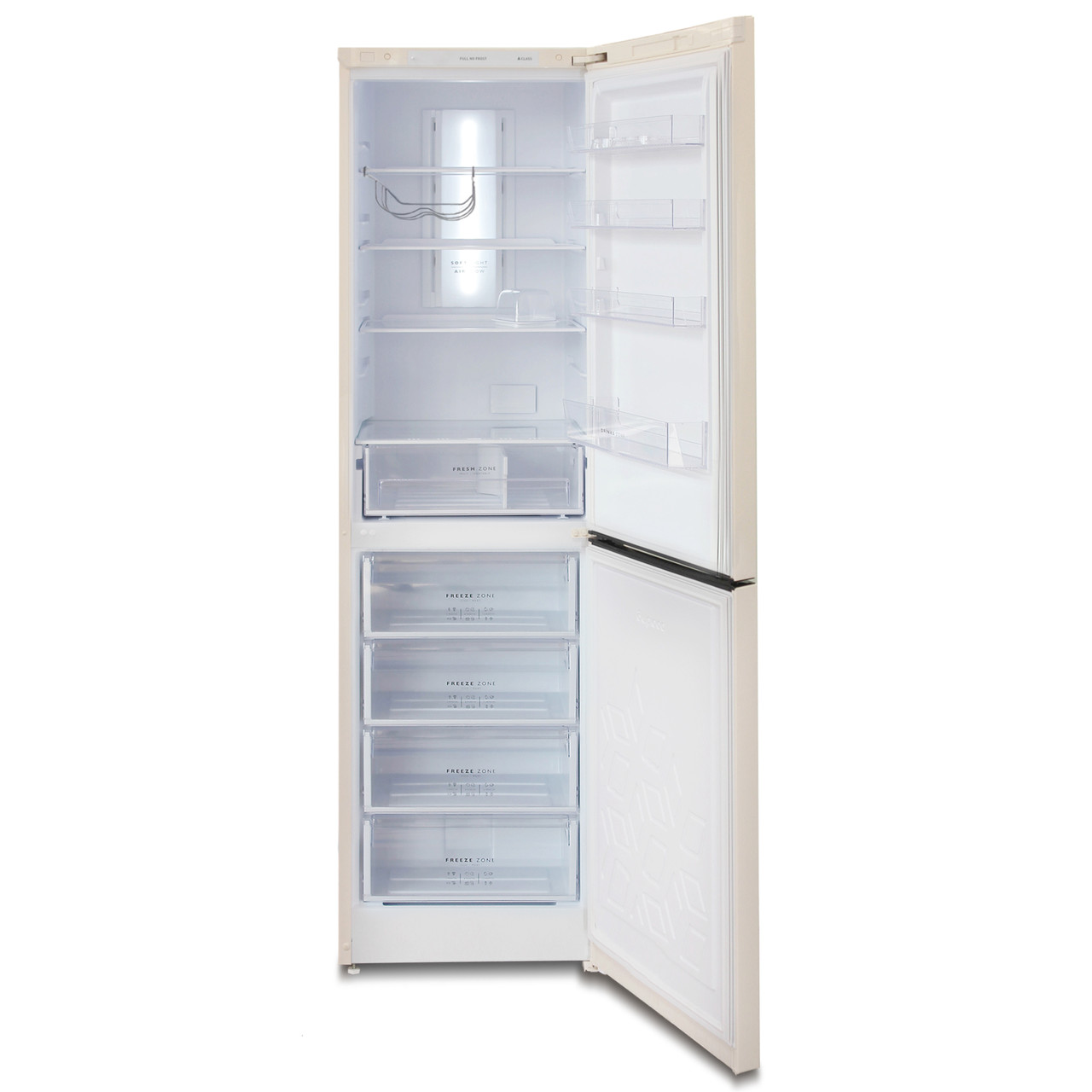Двухкамерный холодильник с нижней морозильной камерой Бирюса-G980NF ( бежевый) - фото 2 - id-p115355381